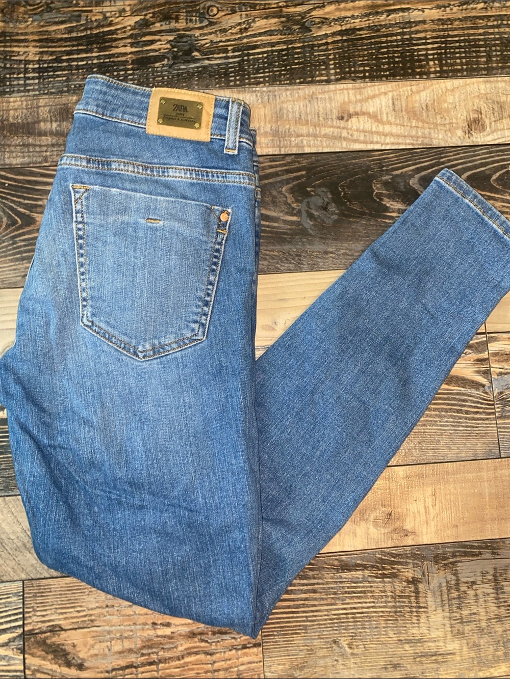 Zara Blue Skinny Stretch Jeans